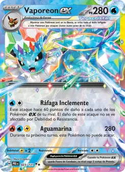 Vaporeon ex, Evoluciones Prismáticas 023