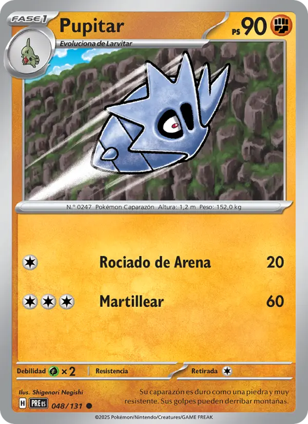 Pupitar, Evoluciones Prismáticas 048