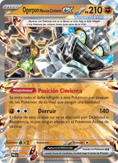 Ogerpon Máscara Cimiento ex, Evoluciones Prismáticas 058