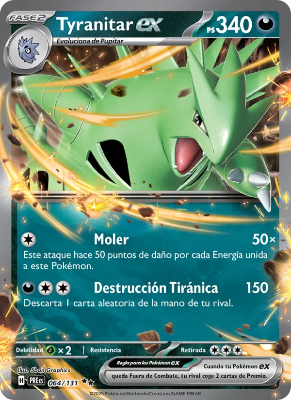 Tyranitar ex, Evoluciones Prismáticas 064