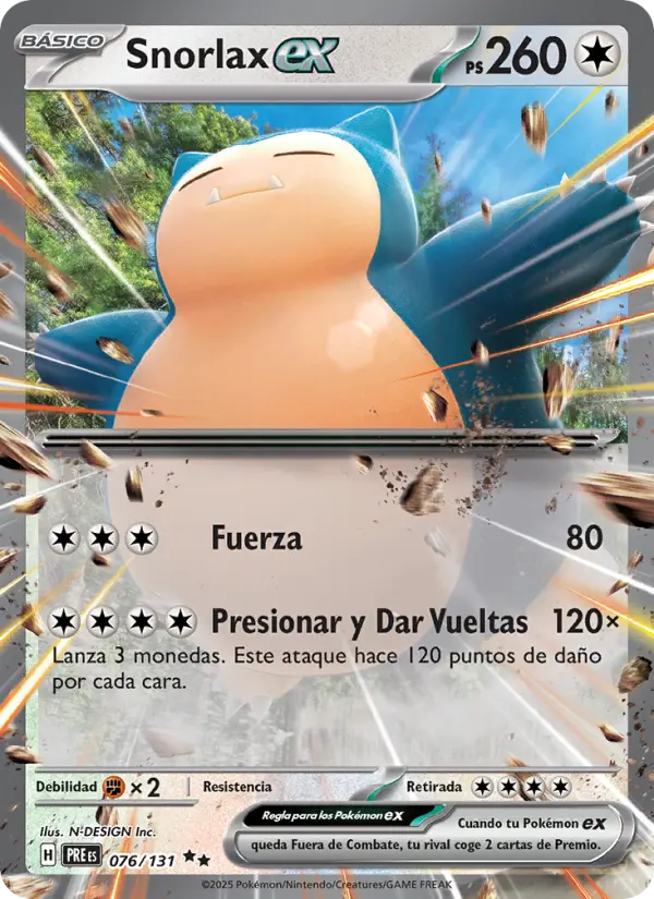 Snorlax ex, Evoluciones Prismáticas 076
