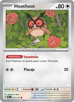 Hoothoot, Evoluciones Prismáticas 077