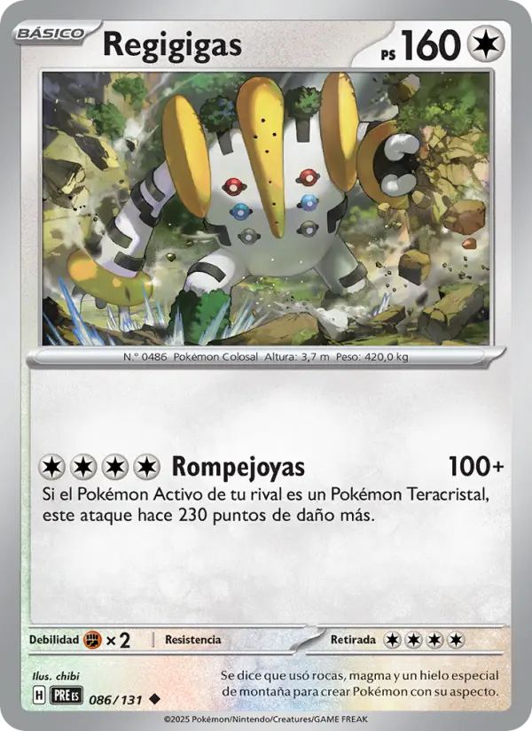 Regigigas, Evoluciones Prismáticas 086