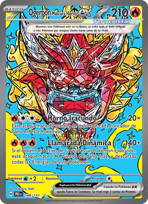 Ogerpon Máscara Horno ex, Evoluciones Prismáticas 148