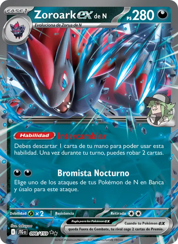 Zoroark ex de N, Juntos de Aventuras 098