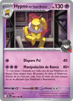 Hypno del Team Rocket, Rivales Predestinados 080