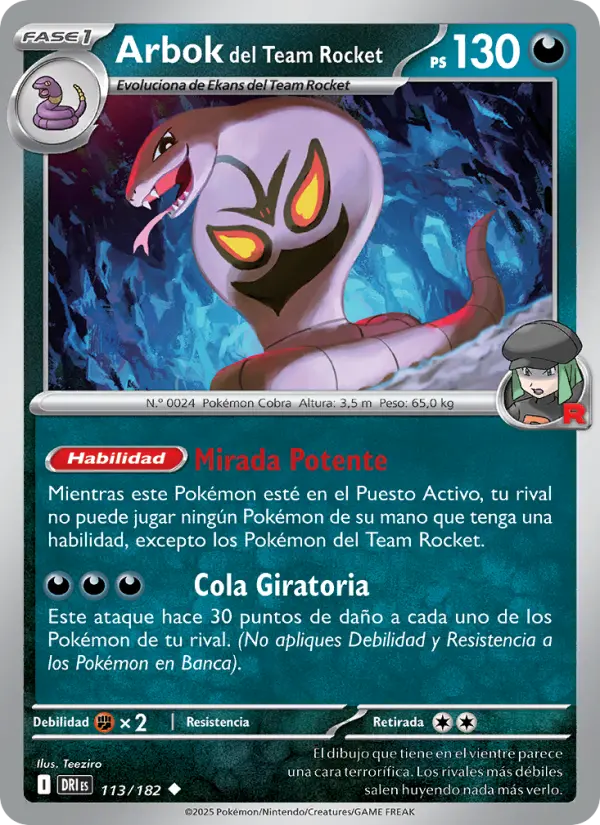 Arbok del Team Rocket, Rivales Predestinados 113