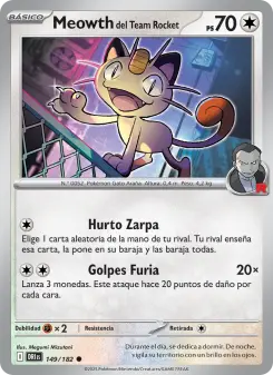 Meowth del Team Rocket, Rivales Predestinados 149