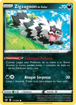 Zigzagoon de Galar, Espada y Escudo 117