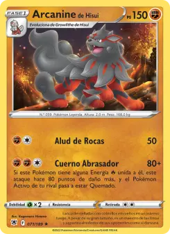 Arcanine de Hisui, Resplandor Astral 071