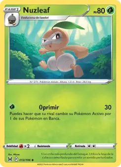 Nuzleaf, Origen Perdido 012