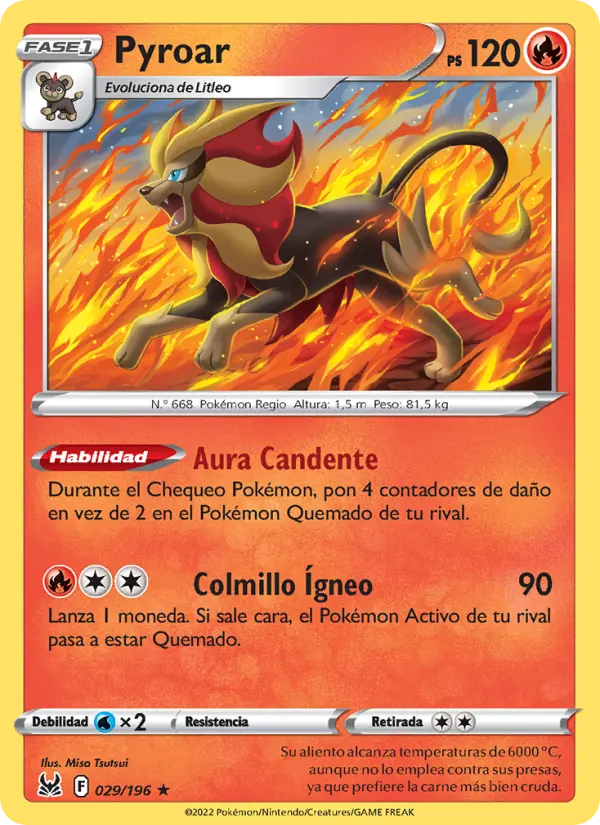 Pyroar, Origen Perdido 029