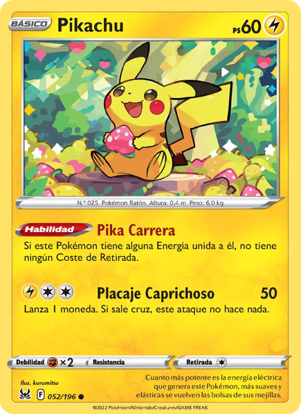Pikachu, Origen Perdido 052