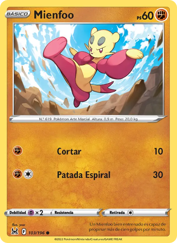 Mienfoo, Origen Perdido 103