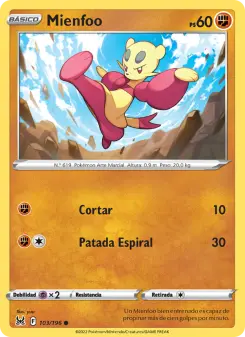 Mienfoo, Origen Perdido 103