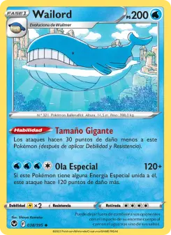 Wailord, Tempestad Plateada 038