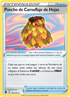 Poncho de Camuflaje de Hojas, Tempestad Plateada 160