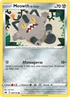 Meowth de Galar, Cenit Supremo 084