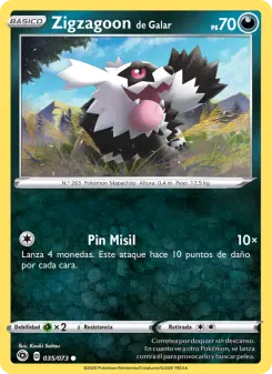 Zigzagoon de Galar, Camino de Campeones 35