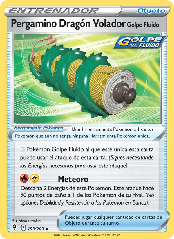 Pergamino Dragón Volador Golpe Fluido, Cielos Evolutivos 153