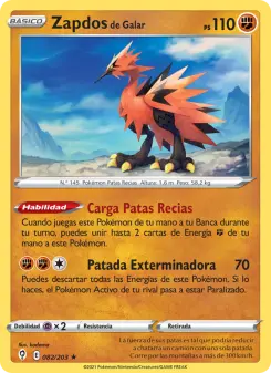 Zapdos de Galar, Cielos Evolutivos 82