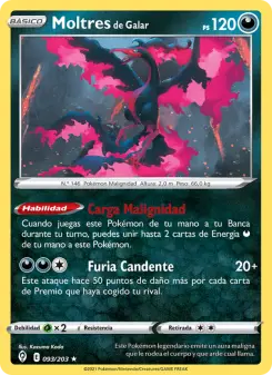 Moltres de Galar, Cielos Evolutivos 93