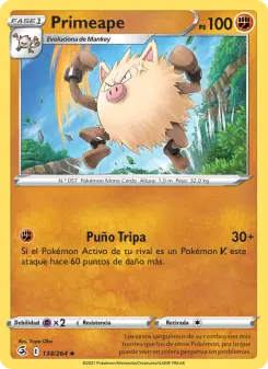 Primeape, Golpe Fusión 134