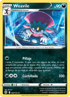 Weavile, Astros Brillantes 087