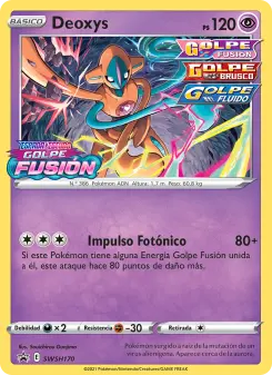 Deoxys, Cartas de promoción ESES SWSH170