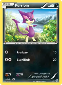 Purrloin, Kit de Entrenador XY (Pikachu Enmascarada) 25