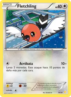 Fletchling, Kit de Entrenador XY (Pikachu Enmascarada) 16