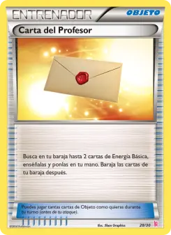 Carta del Profesor, Kit de Entrenador XY (Pikachu Enmascarada) 28