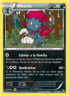 Weavile, Destellos de Fuego 52