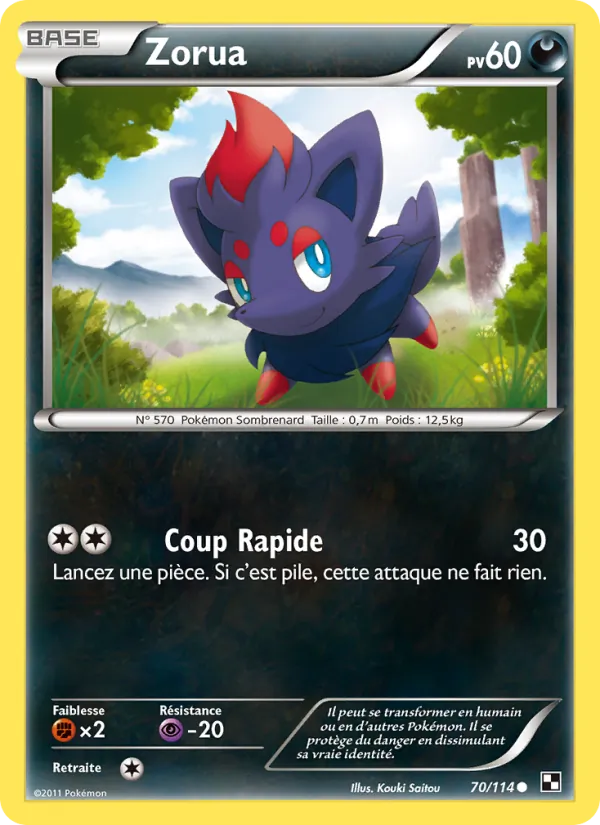 Zorua, Noir & Blanc 70
