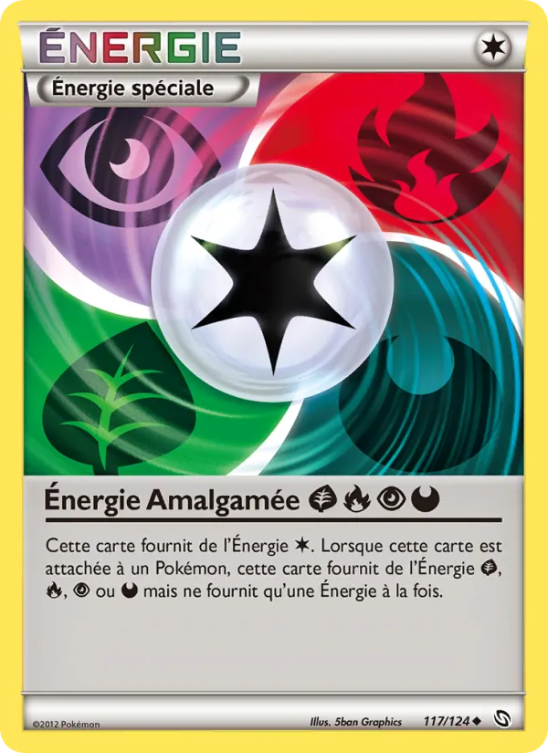 Énergie Amalgamée GrassFirePsychicDarkness, Dragons Éxaltés 117