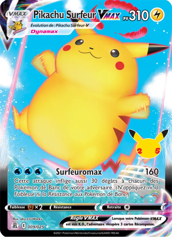Pikachu Surfeur VMAX, Célébrations 9