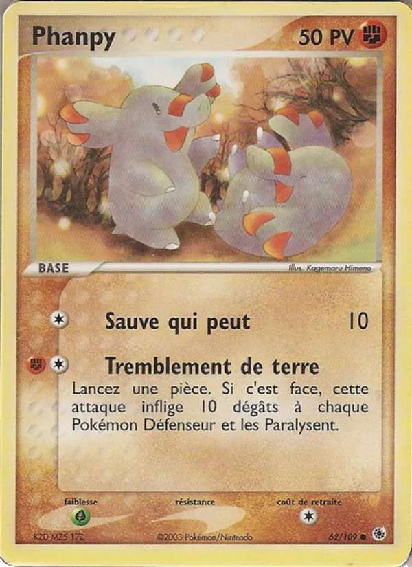 Phanpy, EX Rubis & Saphir 62