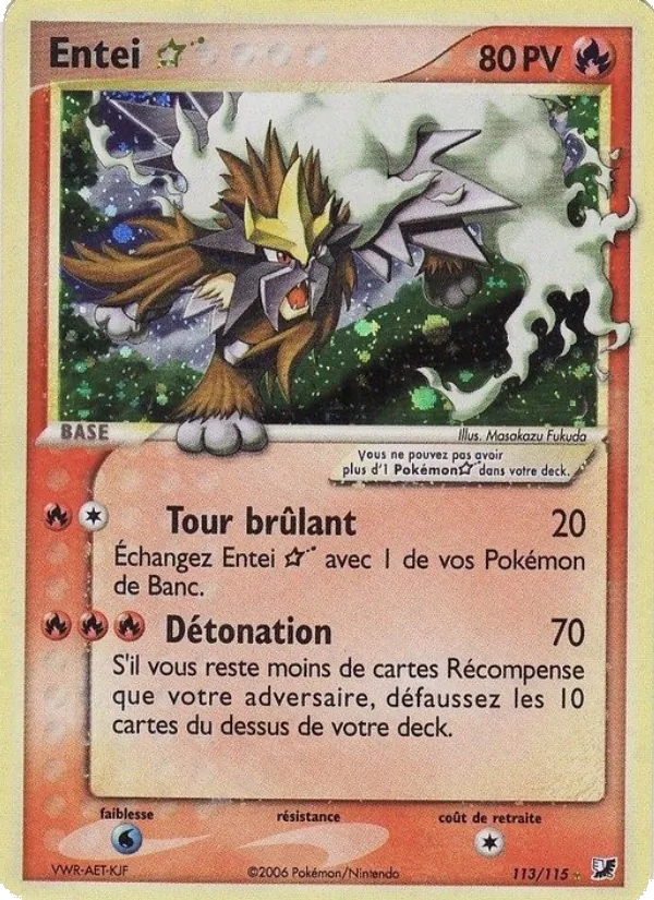 Entei ☆, EX Forces Cachées 113
