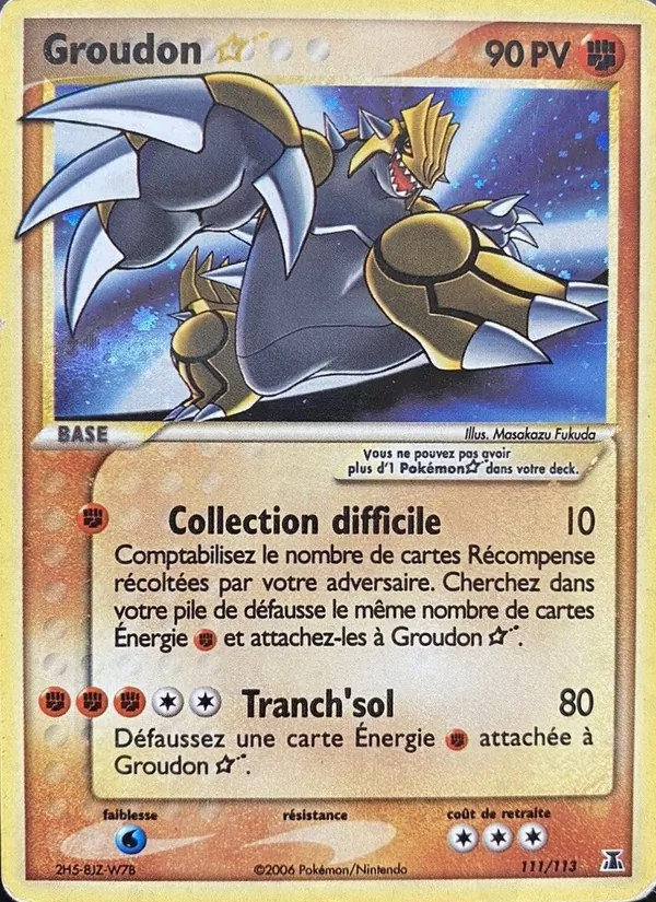 Groudon ☆, EX Espèces Delta 111