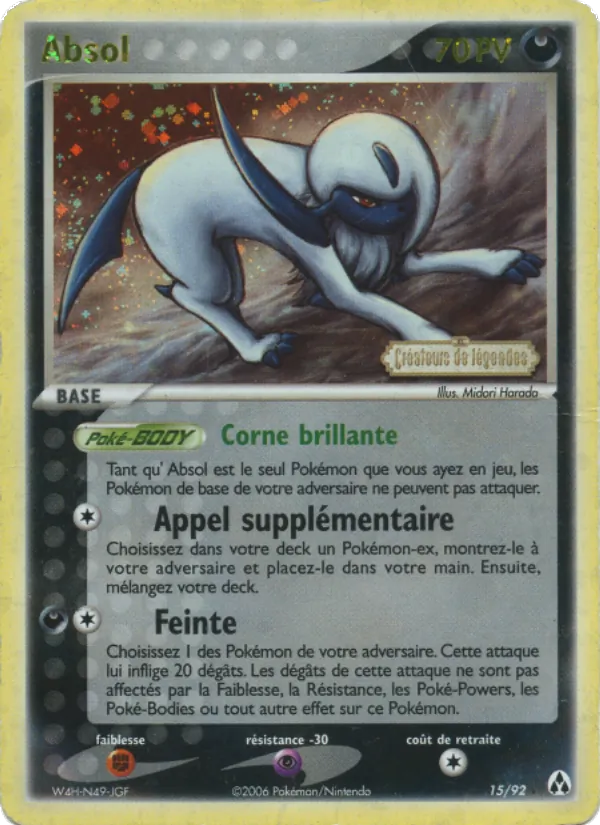 Absol, EX Créateurs de légendes 15