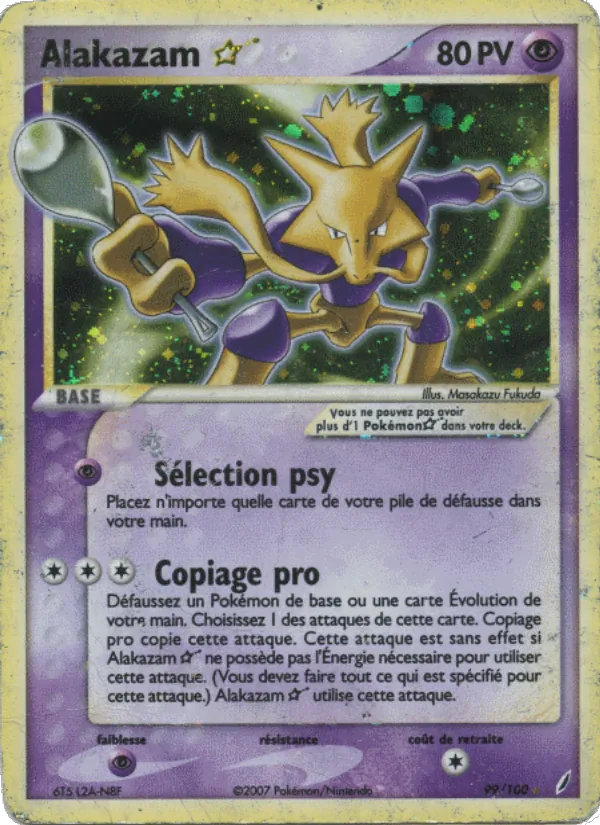 Alakazam ☆, EX Gardiens de Cristal 99