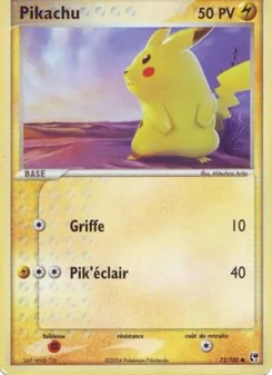 Pikachu, EX Tempête de sable 72