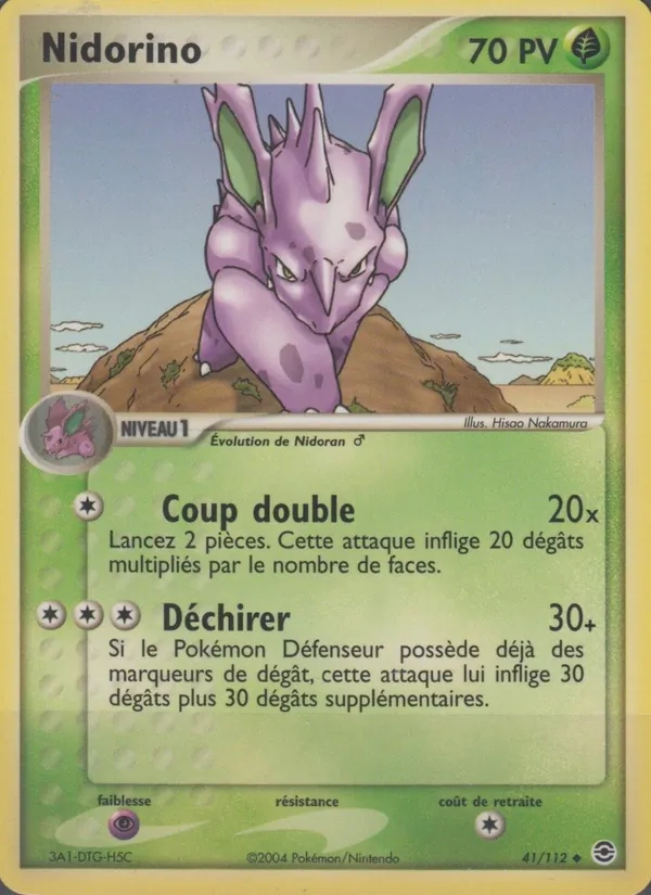 Nidorino, EX Rouge Feu & Vert Feuille 41