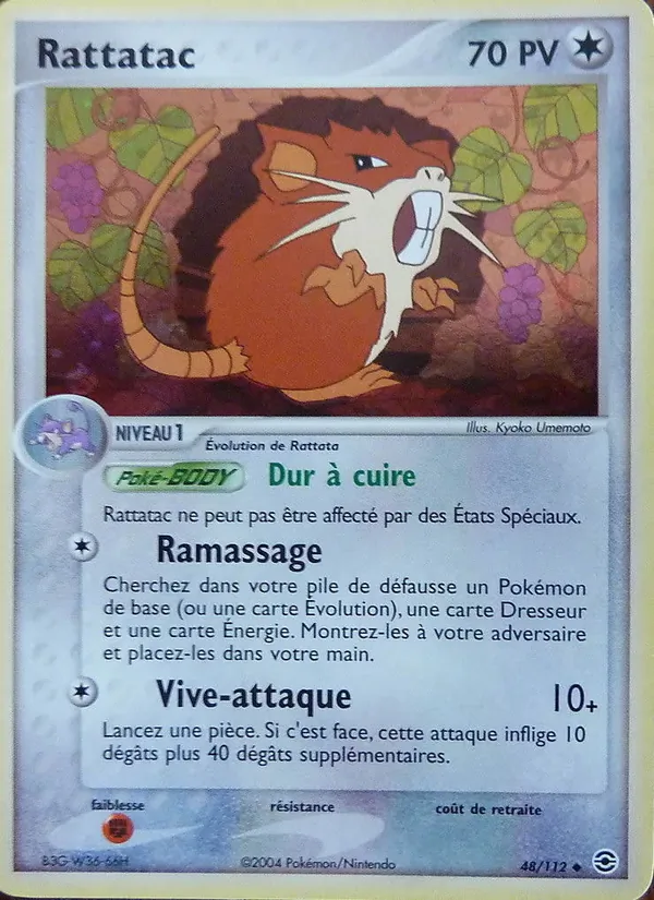 Rattatac, EX Rouge Feu & Vert Feuille 48