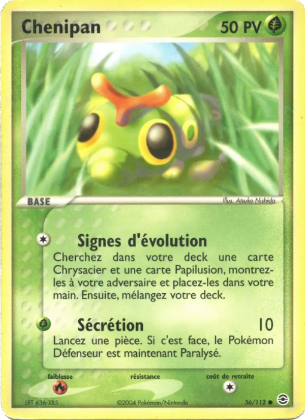 Chenipan, EX Rouge Feu & Vert Feuille 56