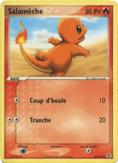 Salamèche, EX Rouge Feu & Vert Feuille 58