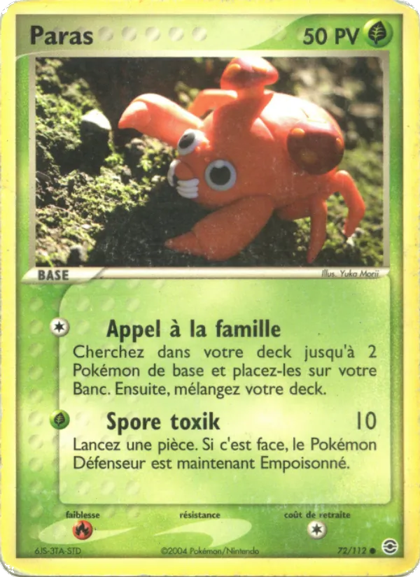 Paras, EX Rouge Feu & Vert Feuille 72