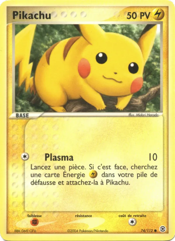 Pikachu, EX Rouge Feu & Vert Feuille 74