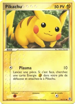 Pikachu, EX Rouge Feu & Vert Feuille 74