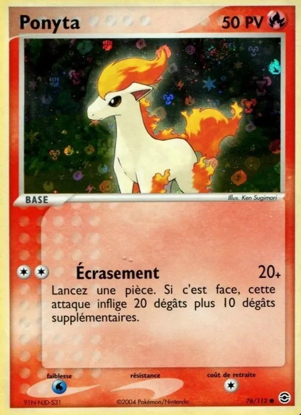 Ponyta, EX Rouge Feu & Vert Feuille 76
